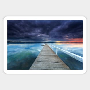 Long Jetty sunset Sticker